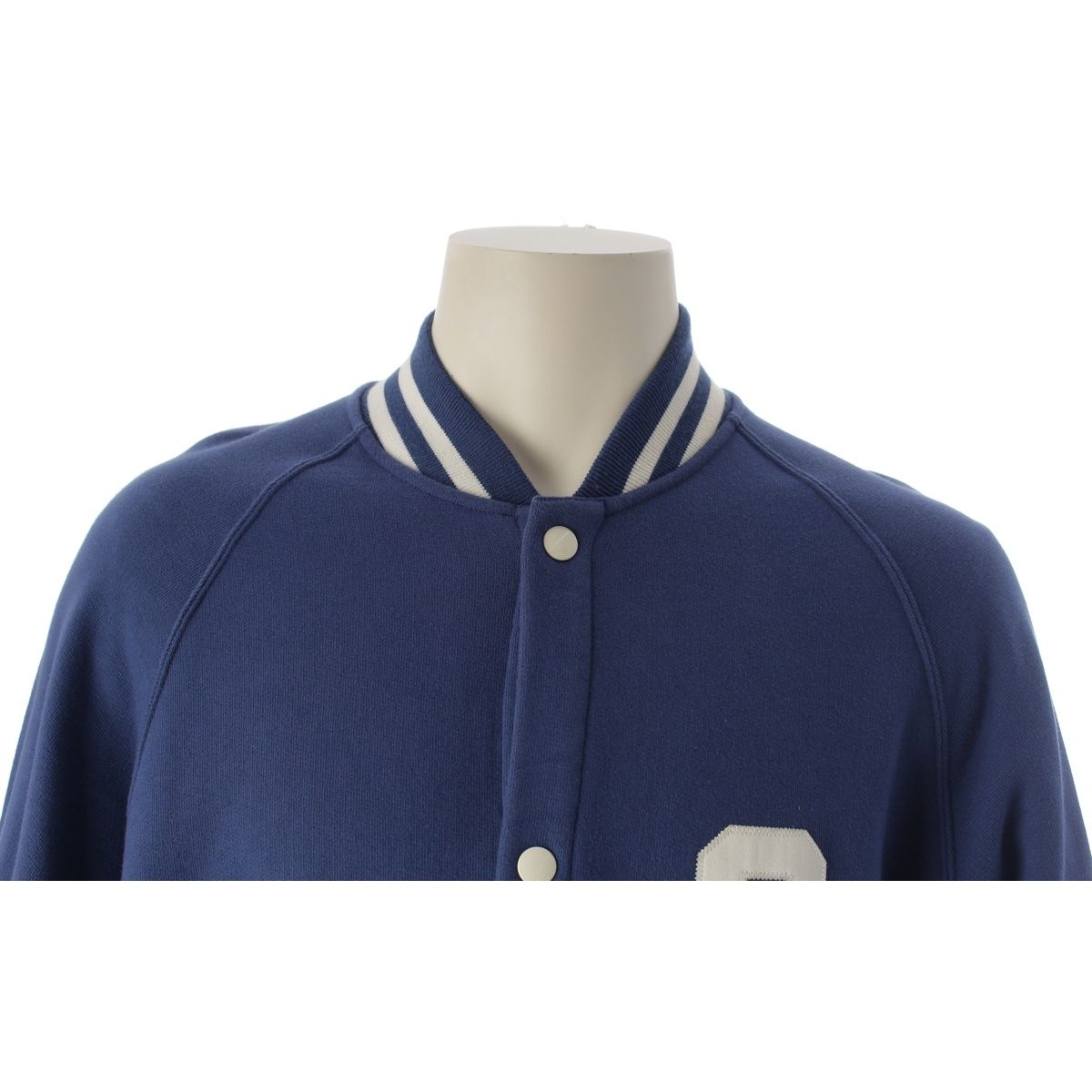 Celine Cotton Logo Teddy Tailored Jacket Varsity Blue — view 5