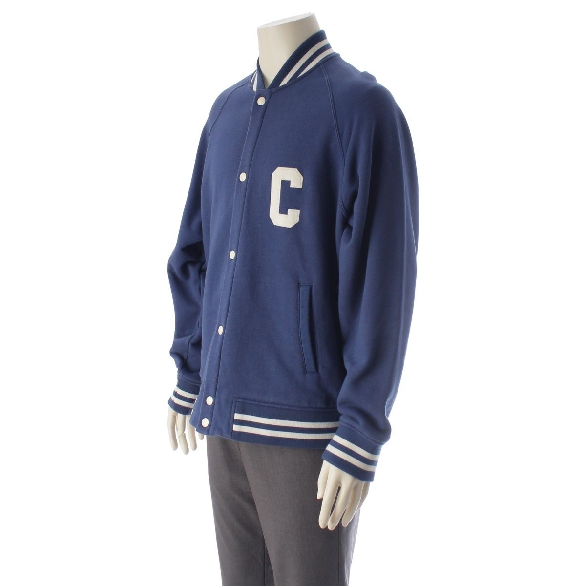 Celine Cotton Logo Teddy Tailored Jacket Varsity Blue — view 2
