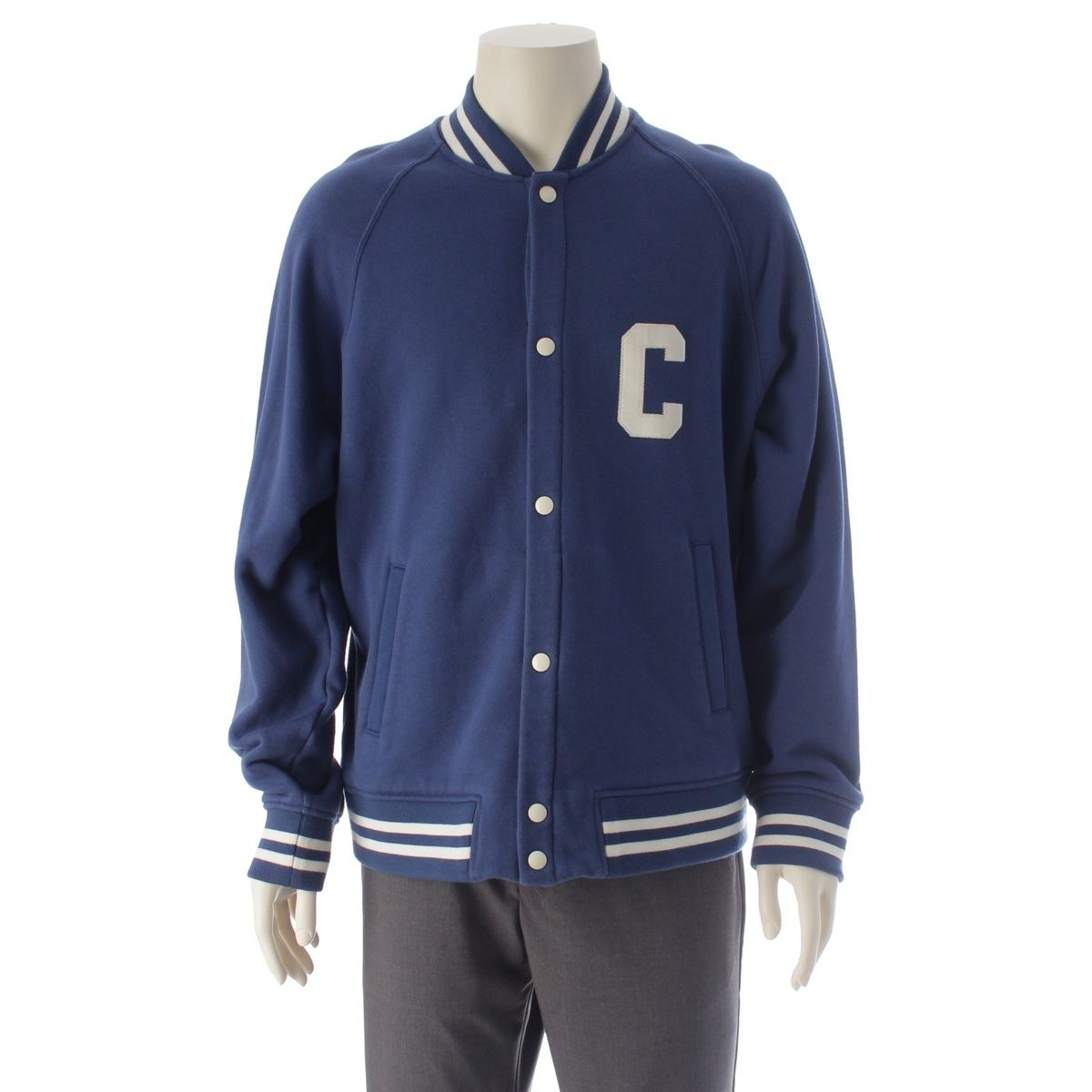 Celine Cotton Logo Teddy Tailored Jacket Varsity Blue
