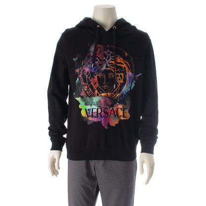 Versace Cotton Medusa Pullover Hoodie Black