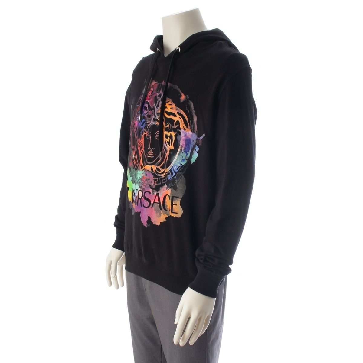 Versace Cotton Medusa Pullover Hoodie Black — view 2