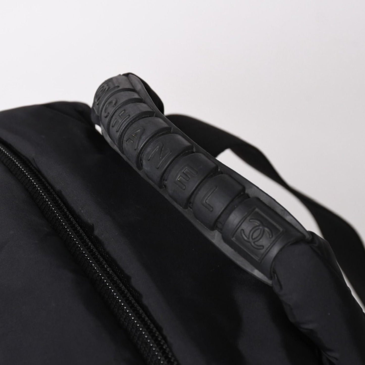 Chanel Sports Line Backpack CC Logo Nylon Stitch Black White — view 6