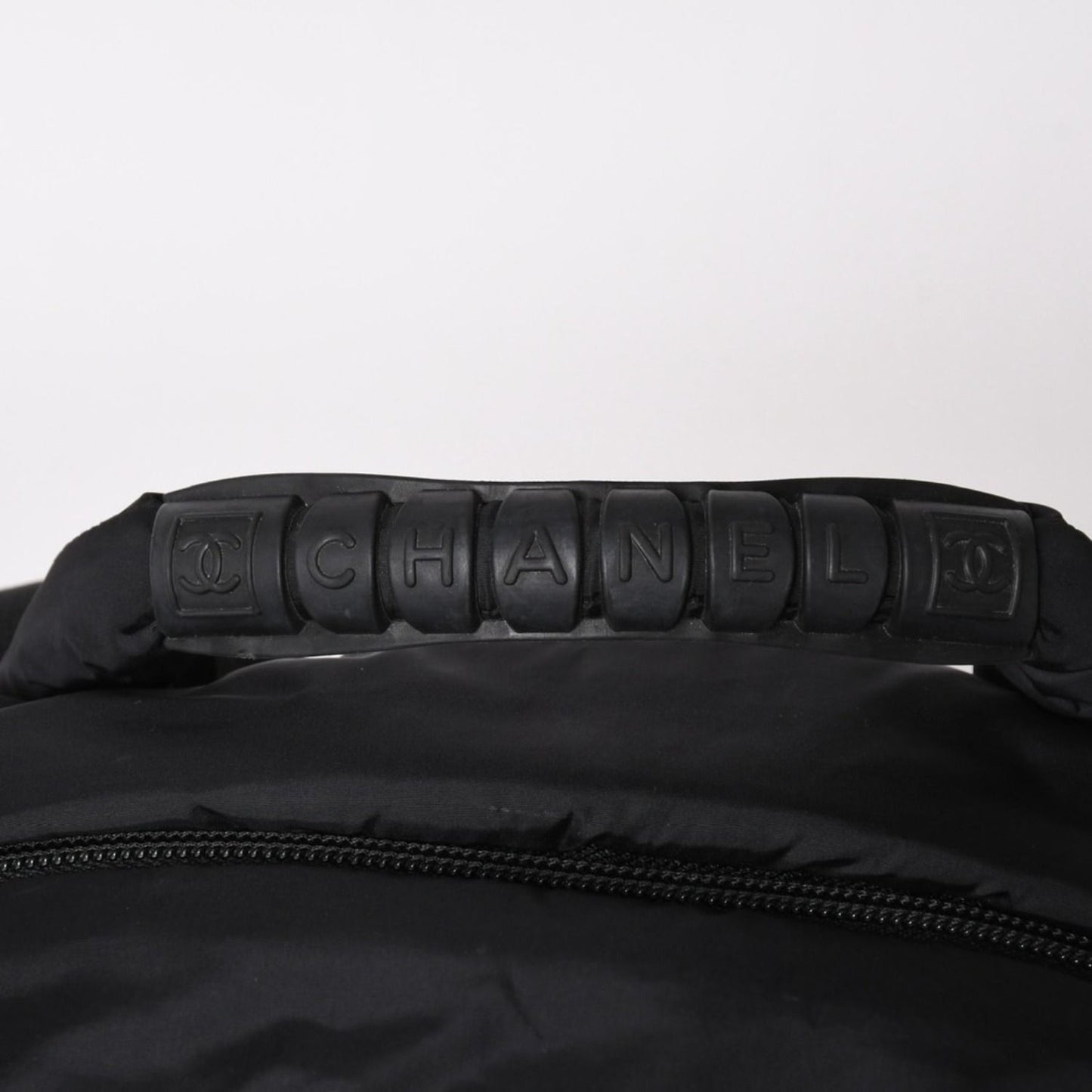 Chanel Sports Line Backpack CC Logo Nylon Stitch Black White — view 7