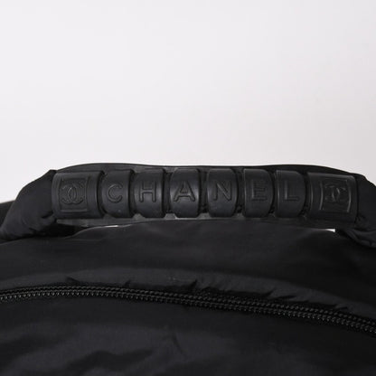 Chanel Sports Line Backpack CC Logo Nylon Stitch Black White — view 7