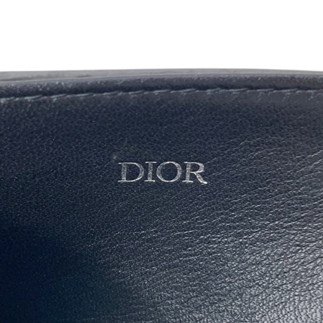 Dior Card Case Gray Holder Leather — view 4