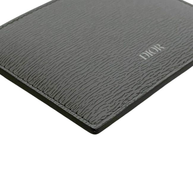 Dior Card Case Gray Holder Leather — view 8