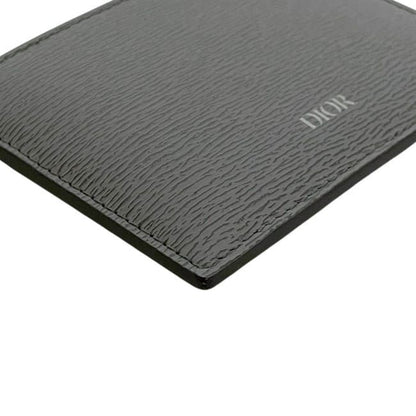 Dior Card Case Gray Holder Leather — view 8