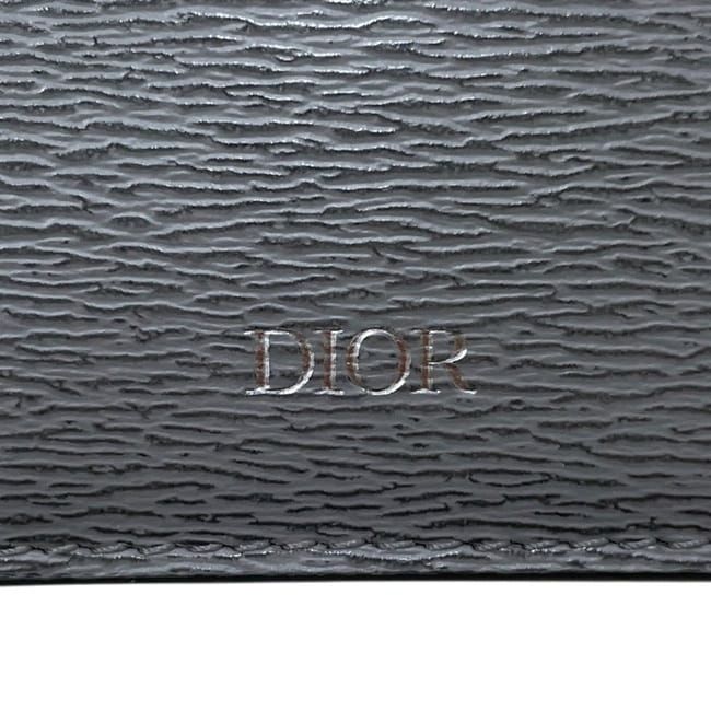 Dior Card Case Gray Holder Leather — view 6