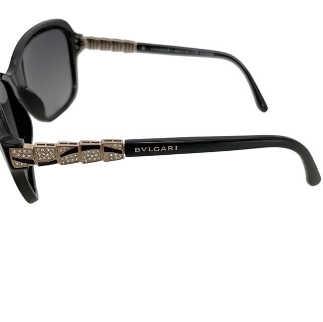 Bvlgari Sunglasses Black Serpenti Acetate Rhinestone Eyewear — view 4