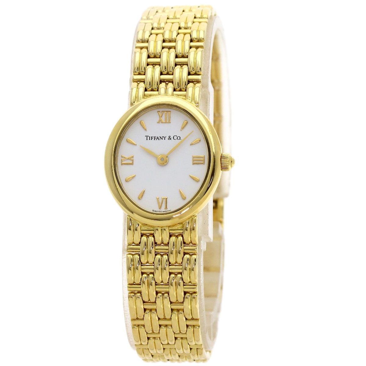 Tiffany & Co Oval Watch 18K Yellow Gold