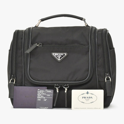 Prada Re-Nylon Travel Bag Carry on Pouch Nylon Saffiano Leather Triangle Logo