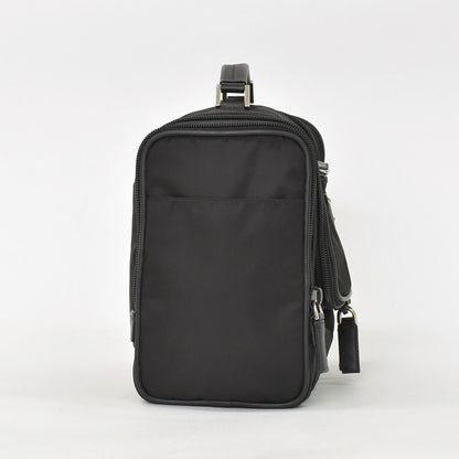 Prada Re-Nylon Travel Bag Carry on Pouch Nylon Saffiano Leather Triangle Logo — view 4