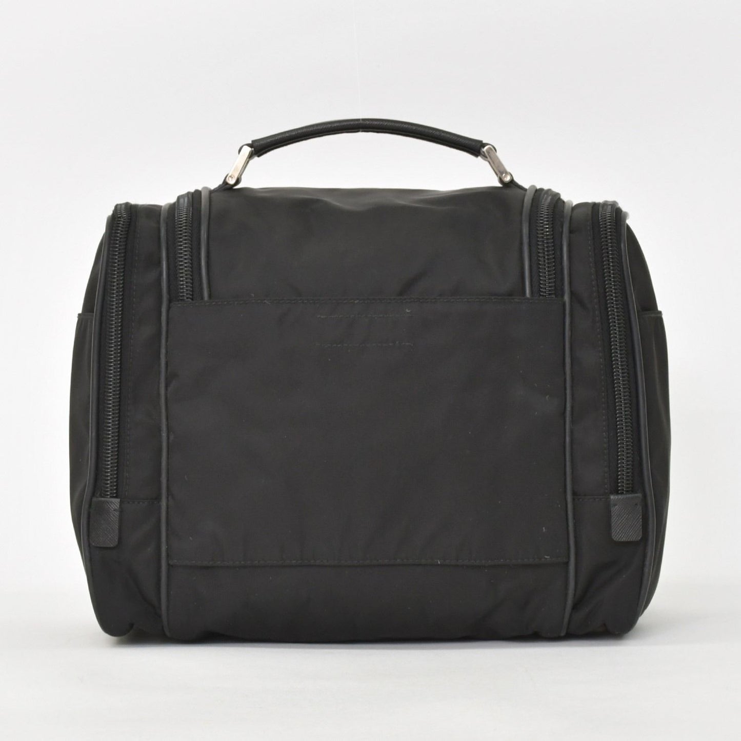 Prada Re-Nylon Travel Bag Carry on Pouch Nylon Saffiano Leather Triangle Logo — view 3