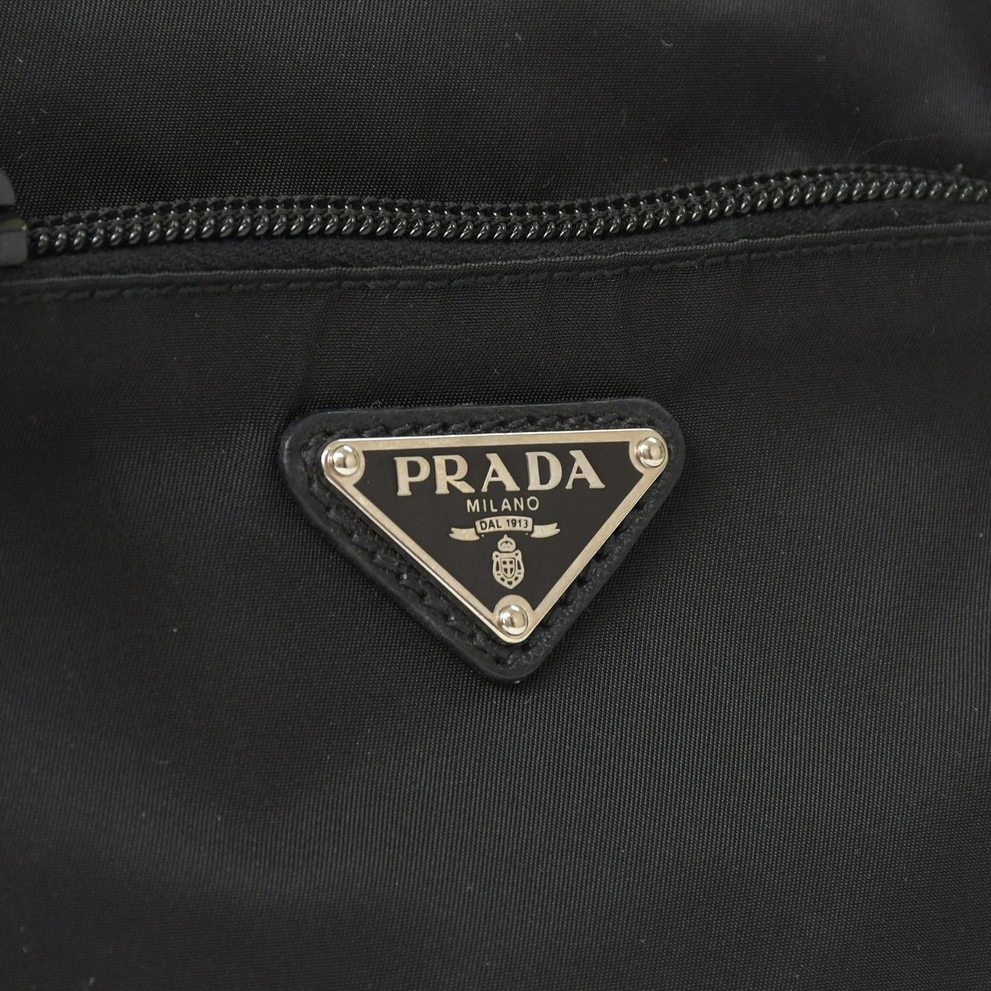 Prada Re-Nylon Travel Bag Carry on Pouch Nylon Saffiano Leather Triangle Logo — view 5