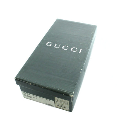 Gucci Loafers Leather Horsebit Square Toe Logo Black 6.5 — view 8