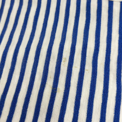 Chanel CC Logo Striped Shirred T-Shirt Blue White 34 — view 7