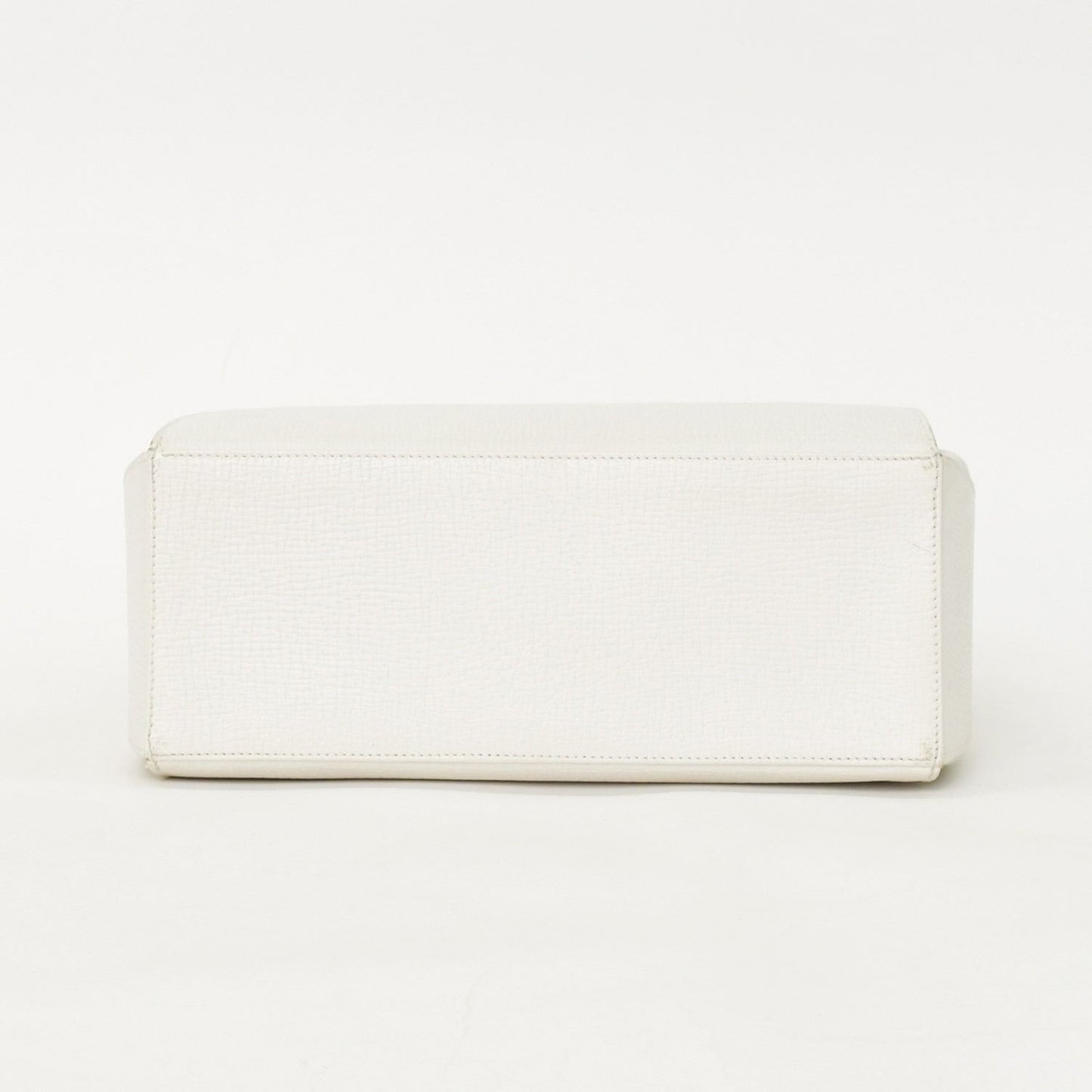 Loewe Leather Shoulder Bag Calfskin Musical Note Shape Metal White Flap — view 6