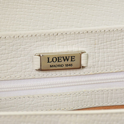 Loewe Leather Shoulder Bag Calfskin Musical Note Shape Metal White Flap — view 7