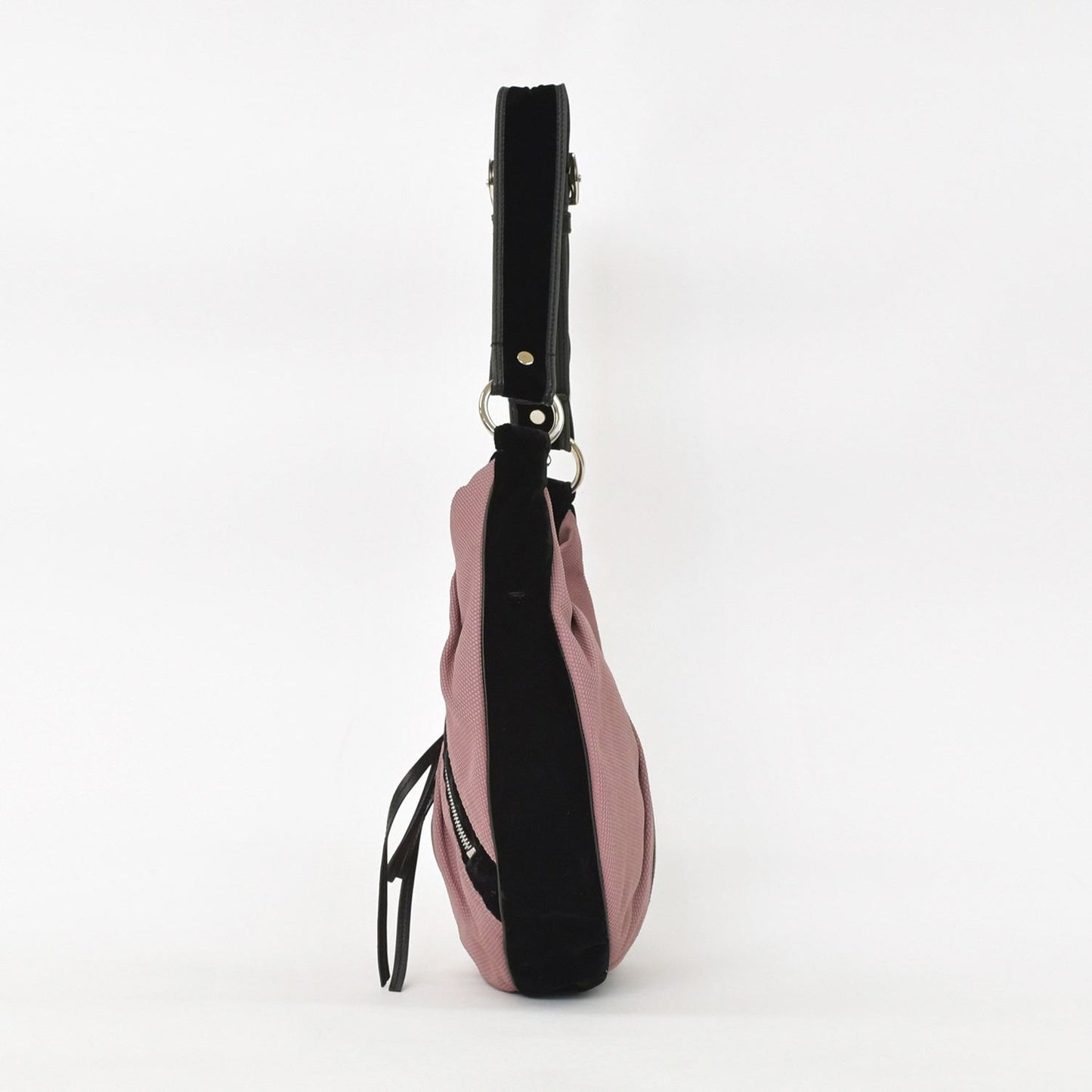 Saint Laurent Yves Monsaba Shoulder Bag Pink Canvas — view 2