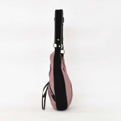 Saint Laurent Yves Monsaba Shoulder Bag Pink Canvas — view 2