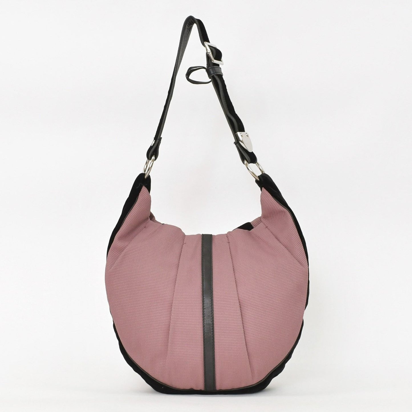 Saint Laurent Yves Monsaba Shoulder Bag Pink Canvas — view 3