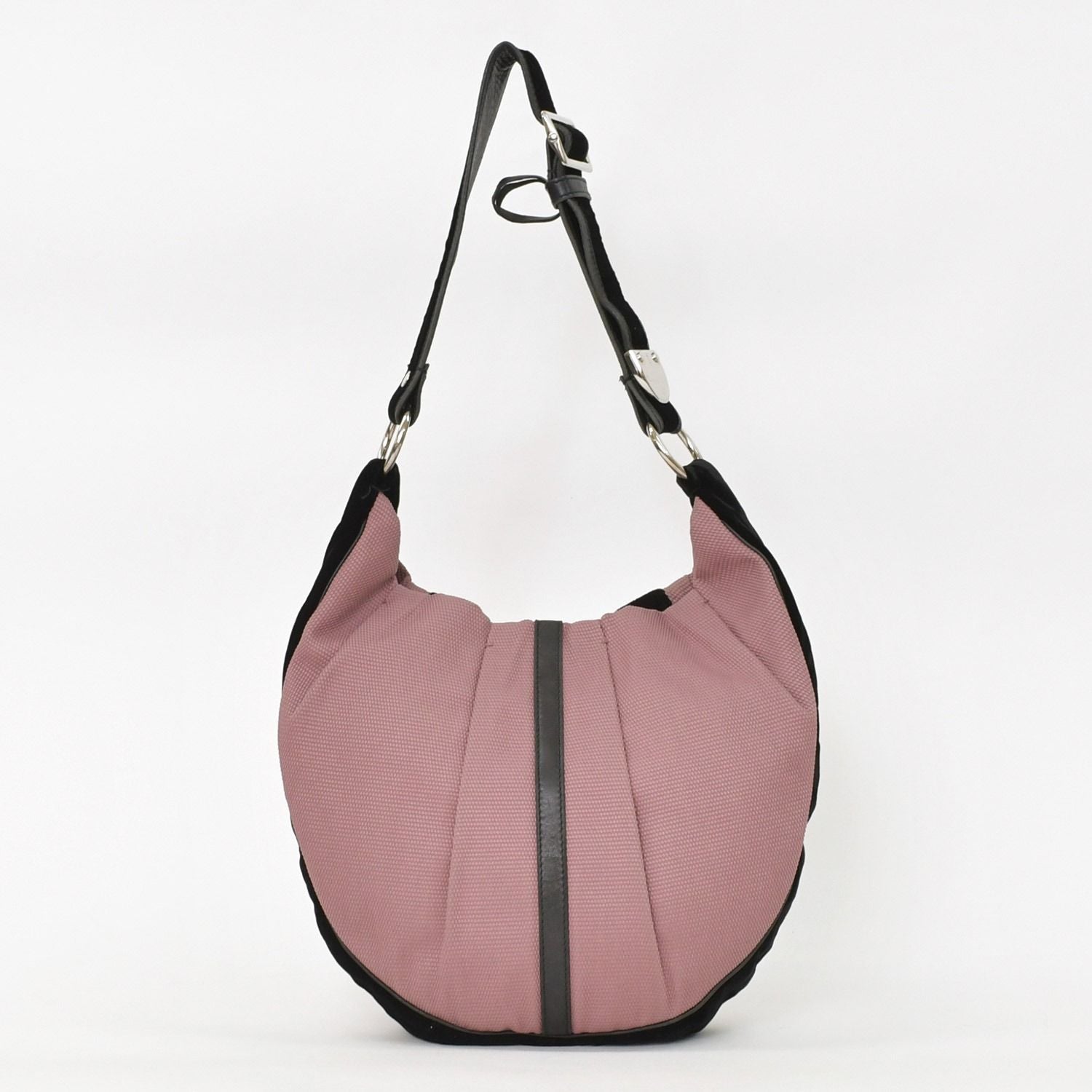 Saint Laurent Yves Monsaba Shoulder Bag Pink Canvas — view 3