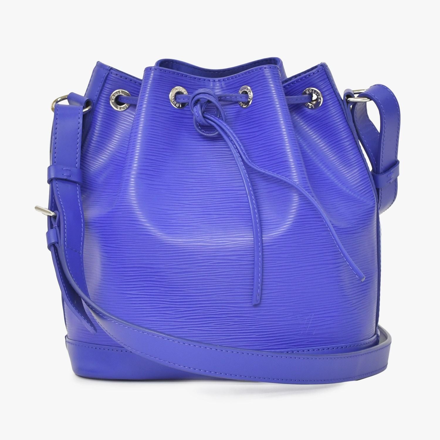 Louis Vuitton Noe BB Shoulder Bag Drawstring Epi Leather Fig Purple Silver