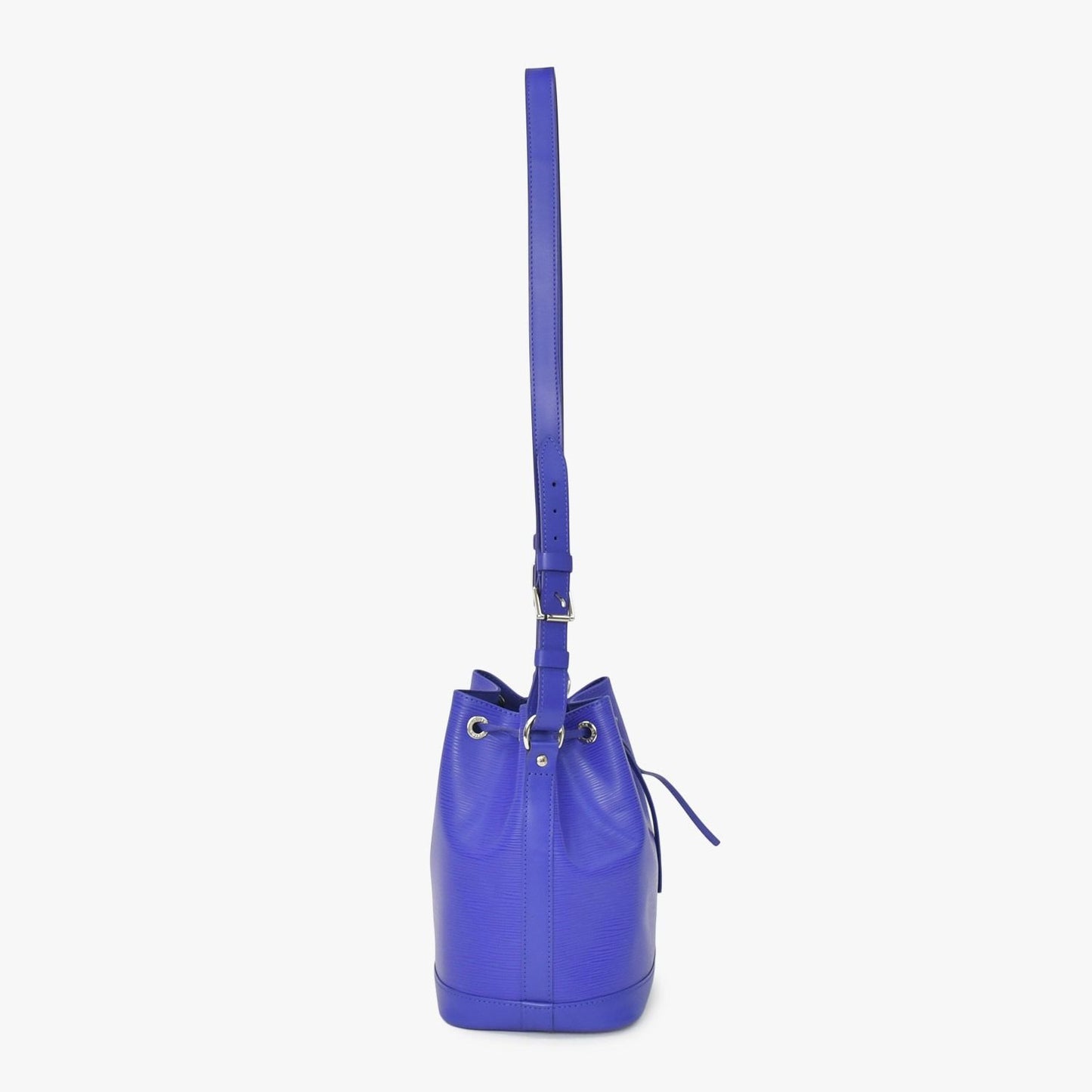 Louis Vuitton Noe BB Shoulder Bag Drawstring Epi Leather Fig Purple Silver — view 5