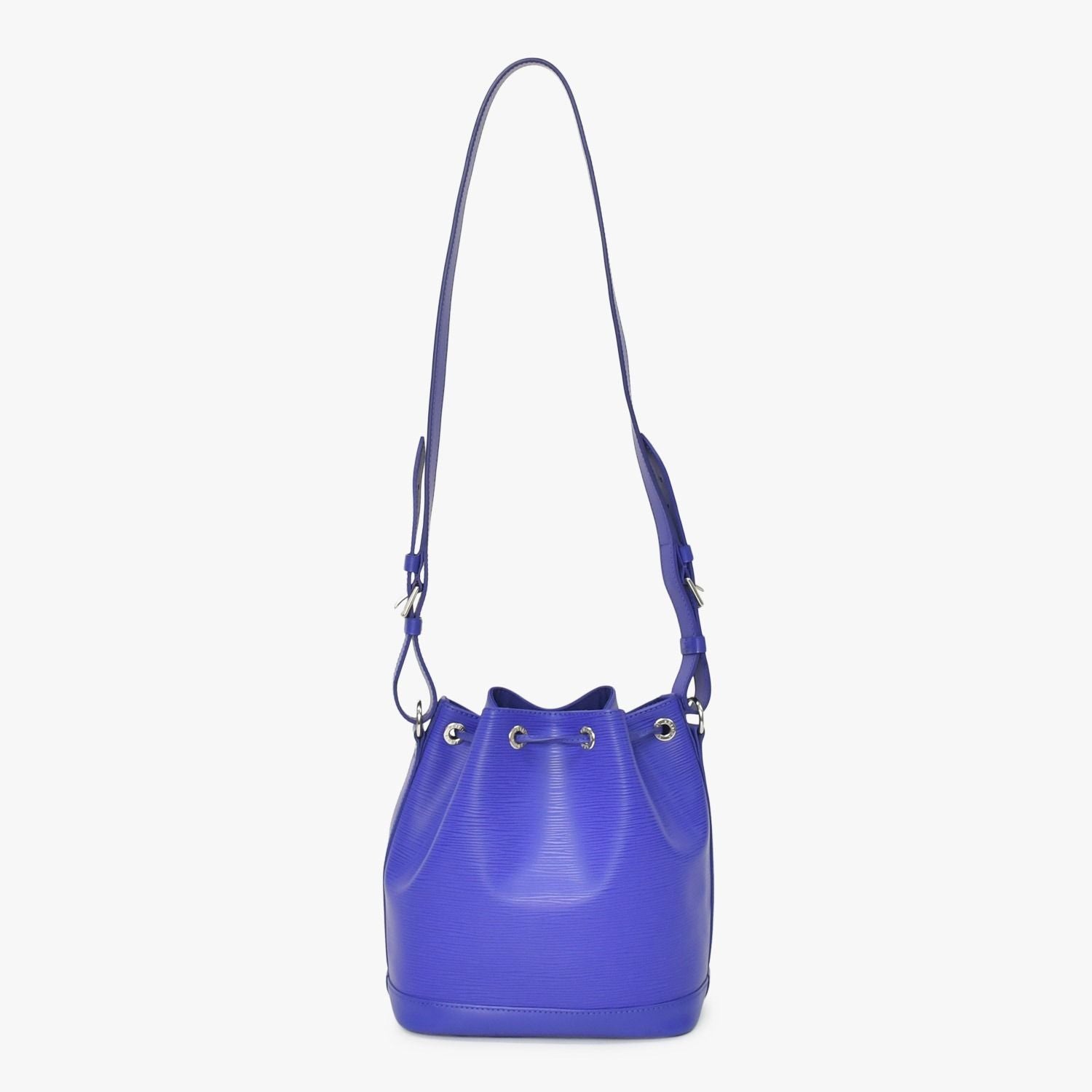 Louis Vuitton Noe BB Shoulder Bag Drawstring Epi Leather Fig Purple Silver — view 4