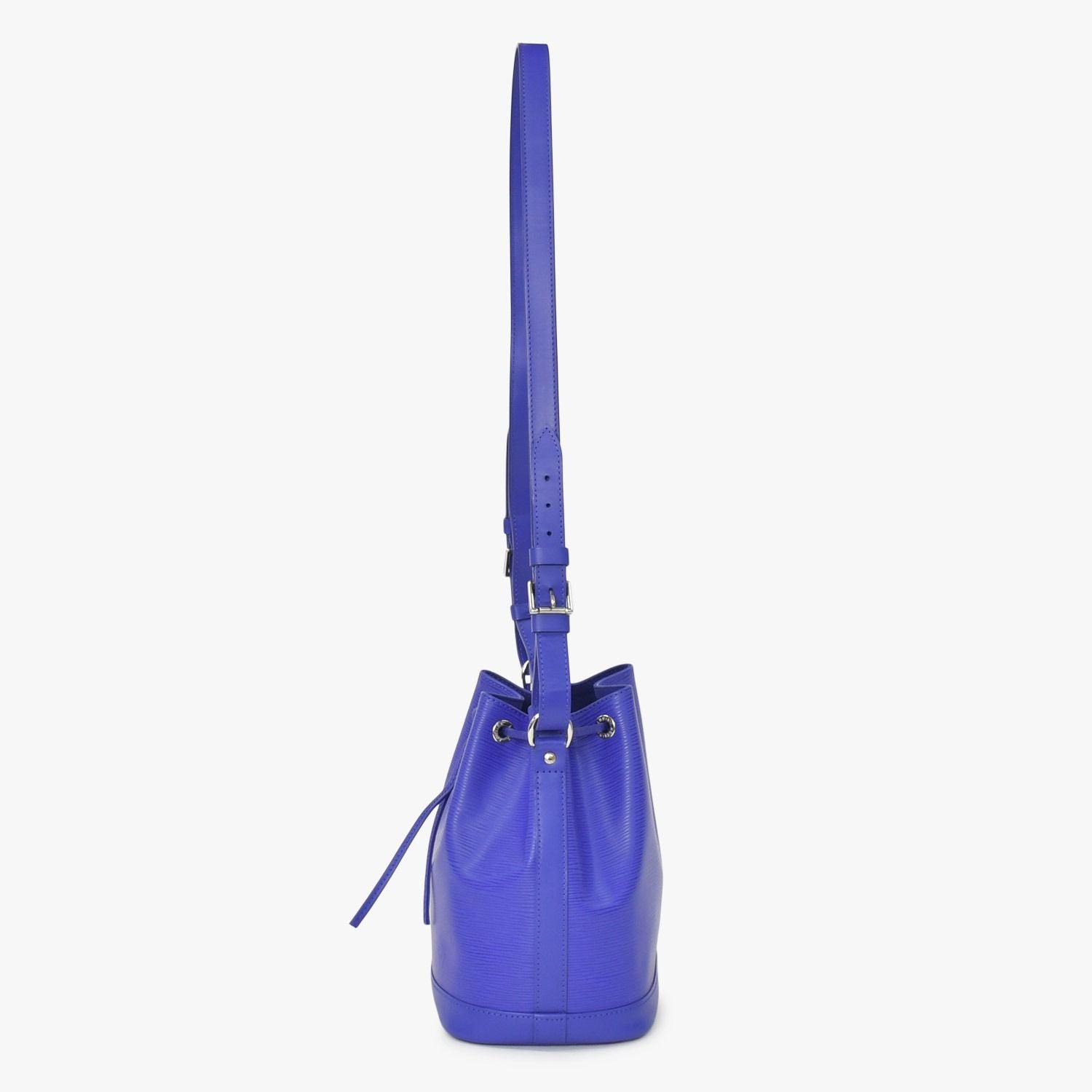 Louis Vuitton Noe BB Shoulder Bag Drawstring Epi Leather Fig Purple Silver — view 3