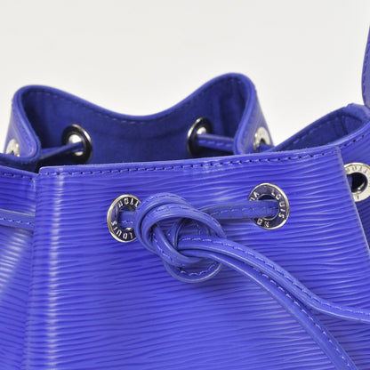 Louis Vuitton Noe BB Shoulder Bag Drawstring Epi Leather Fig Purple Silver — view 6
