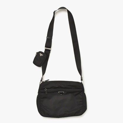 Prada Nylon Shoulder Bag Re-Nylon Black Pouch — view 5
