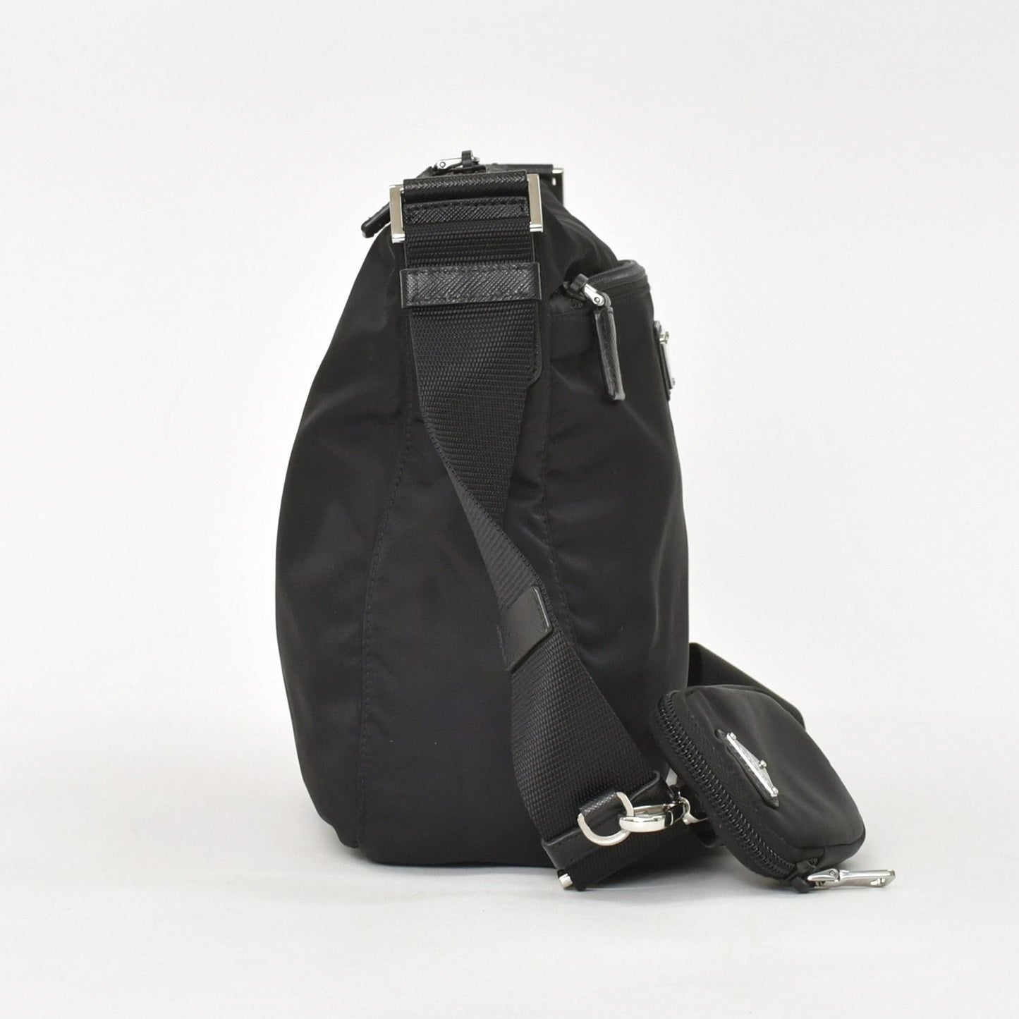 Prada Nylon Shoulder Bag Re-Nylon Black Pouch — view 4