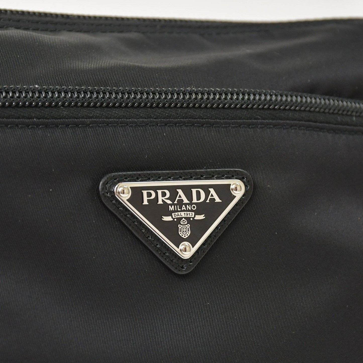 Prada Nylon Shoulder Bag Re-Nylon Black Pouch — view 7