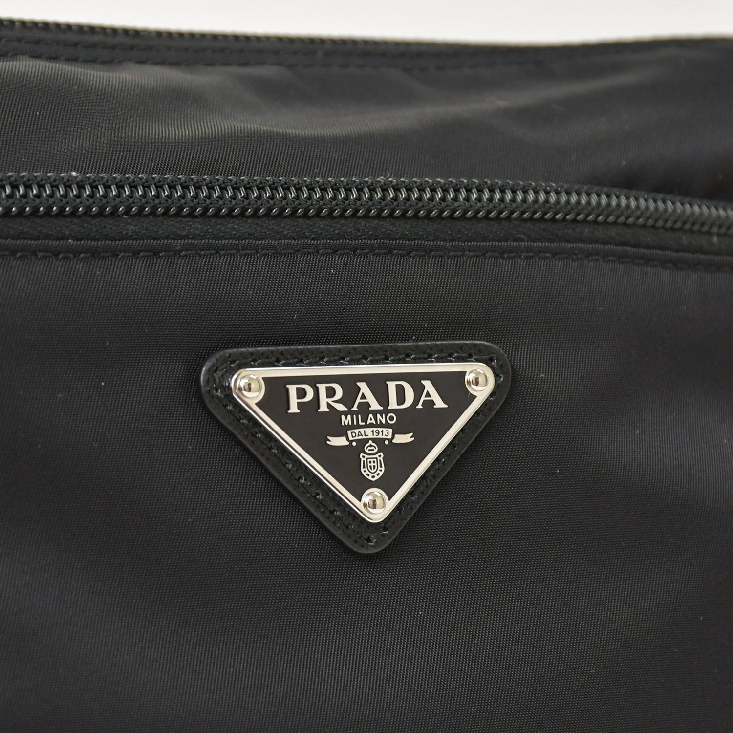 Prada Nylon Shoulder Bag Re-Nylon Black Pouch — view 7