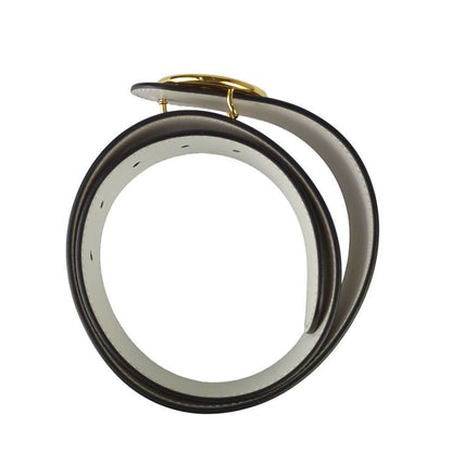Fendi Belt F's Brown Leather Reversible Gold — view 3