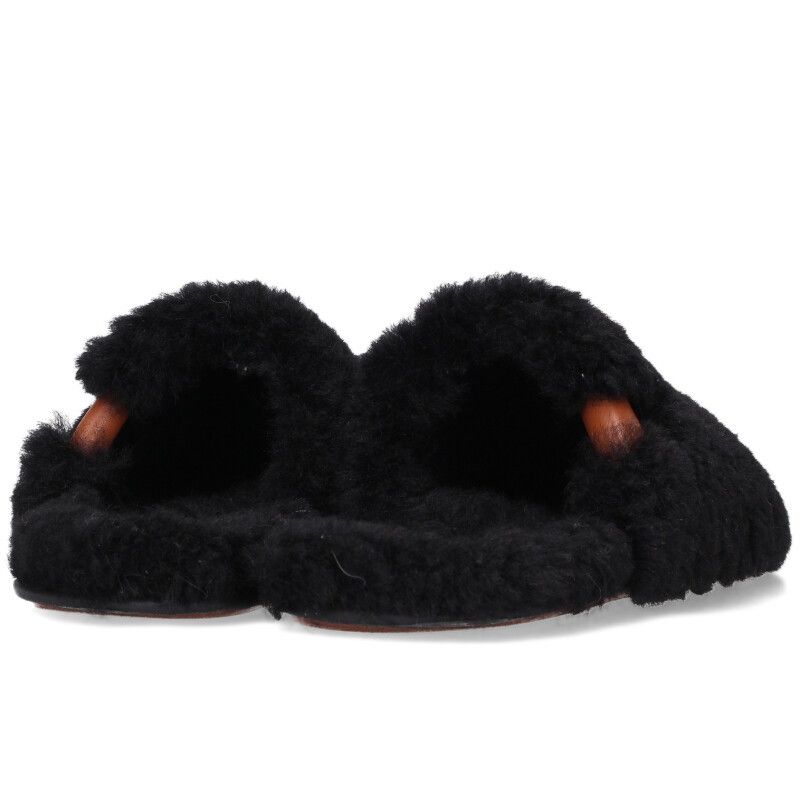 Loewe Fleece Slide Sandals — view 3