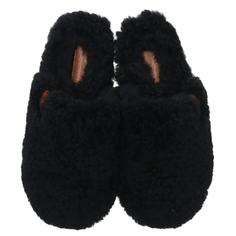 Loewe Fleece Slide Sandals — view 5