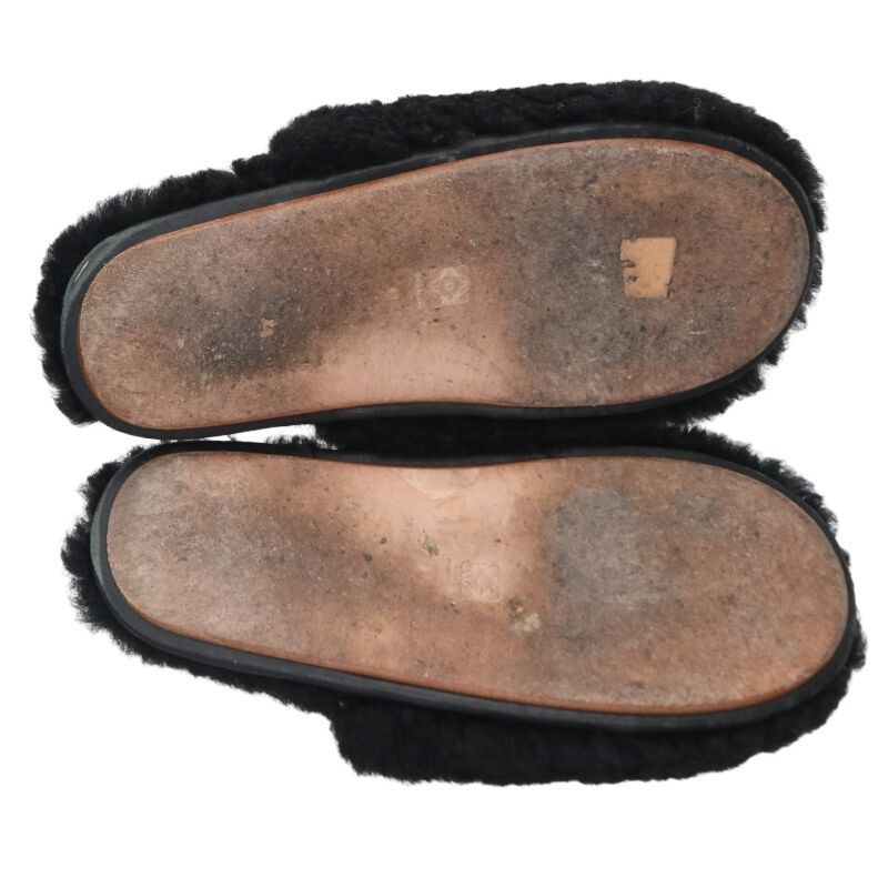 Loewe Fleece Slide Sandals — view 4
