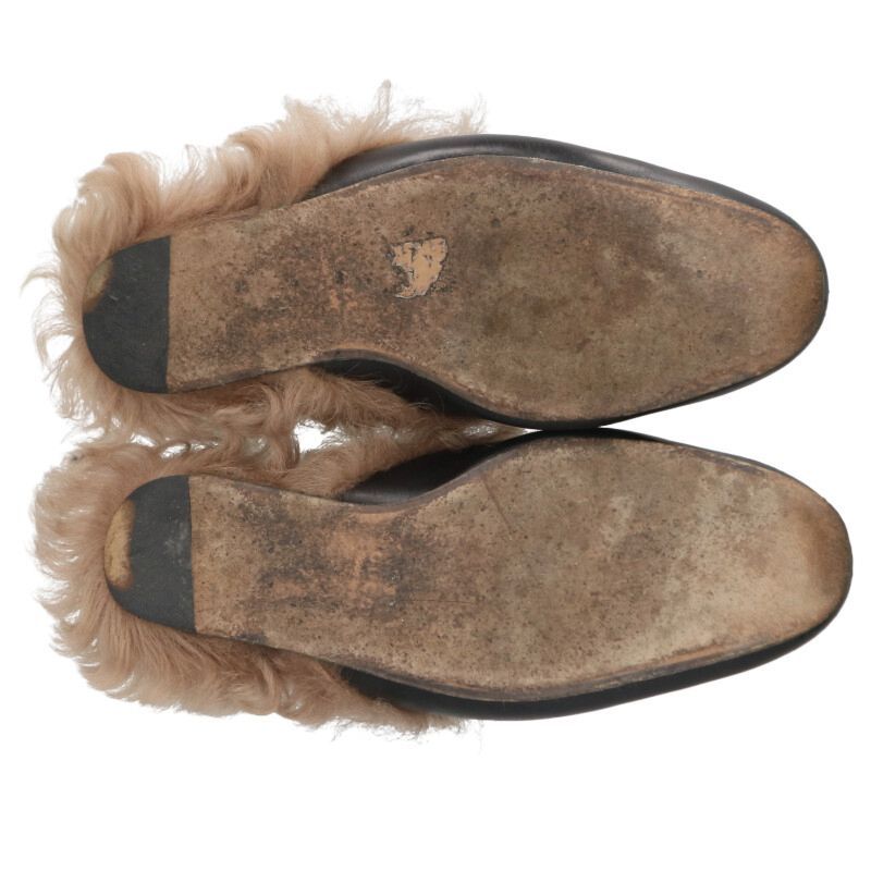 Gucci Princetown Horsebit Fur Slippers — view 4