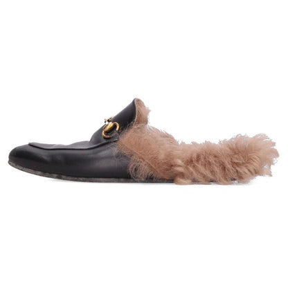 Gucci Princetown Horsebit Fur Slippers — view 2
