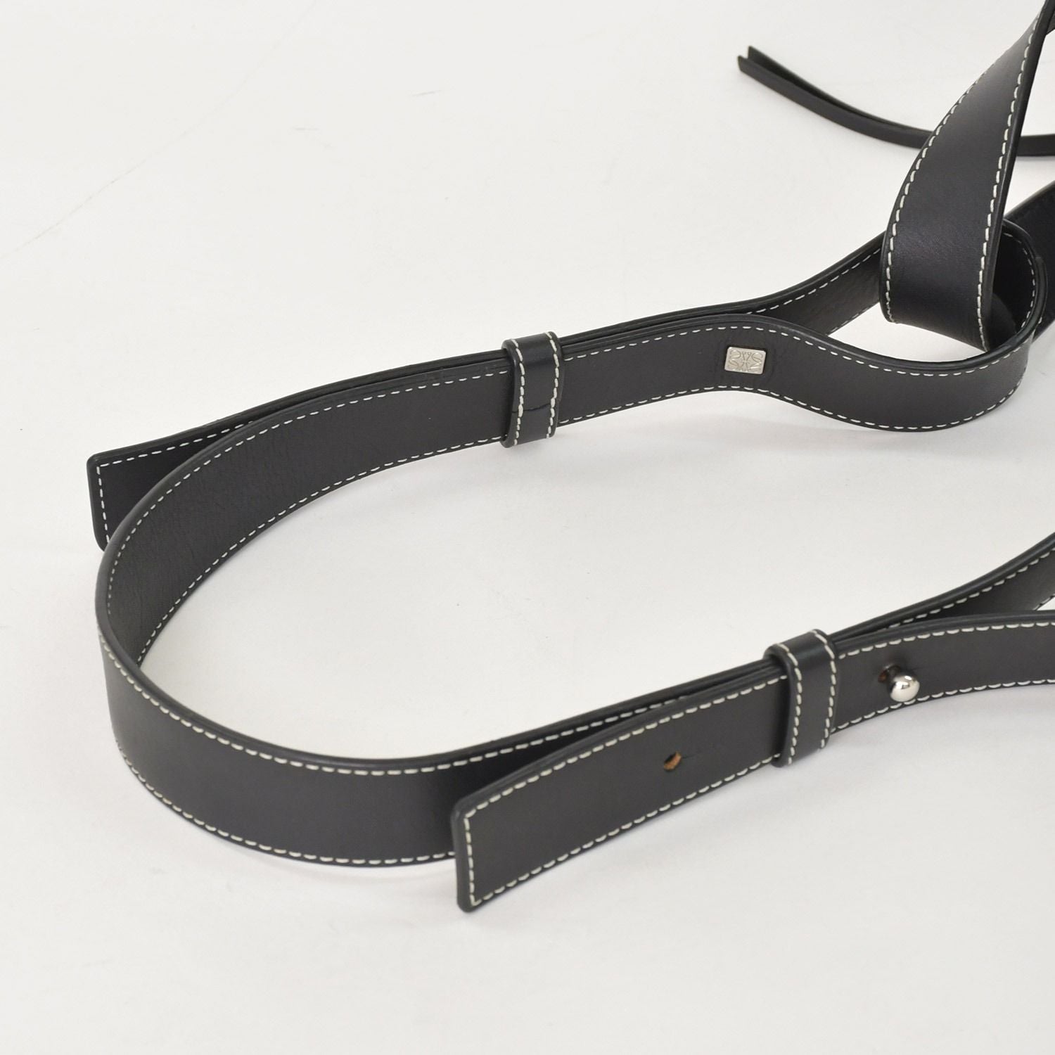 Loewe Hammock Large Shoulder Bag Leather Black Silver — view 5