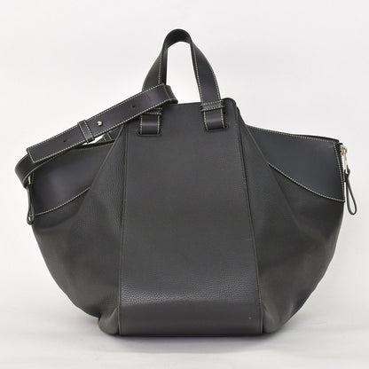 Loewe Hammock Large Shoulder Bag Leather Black Silver — view 2