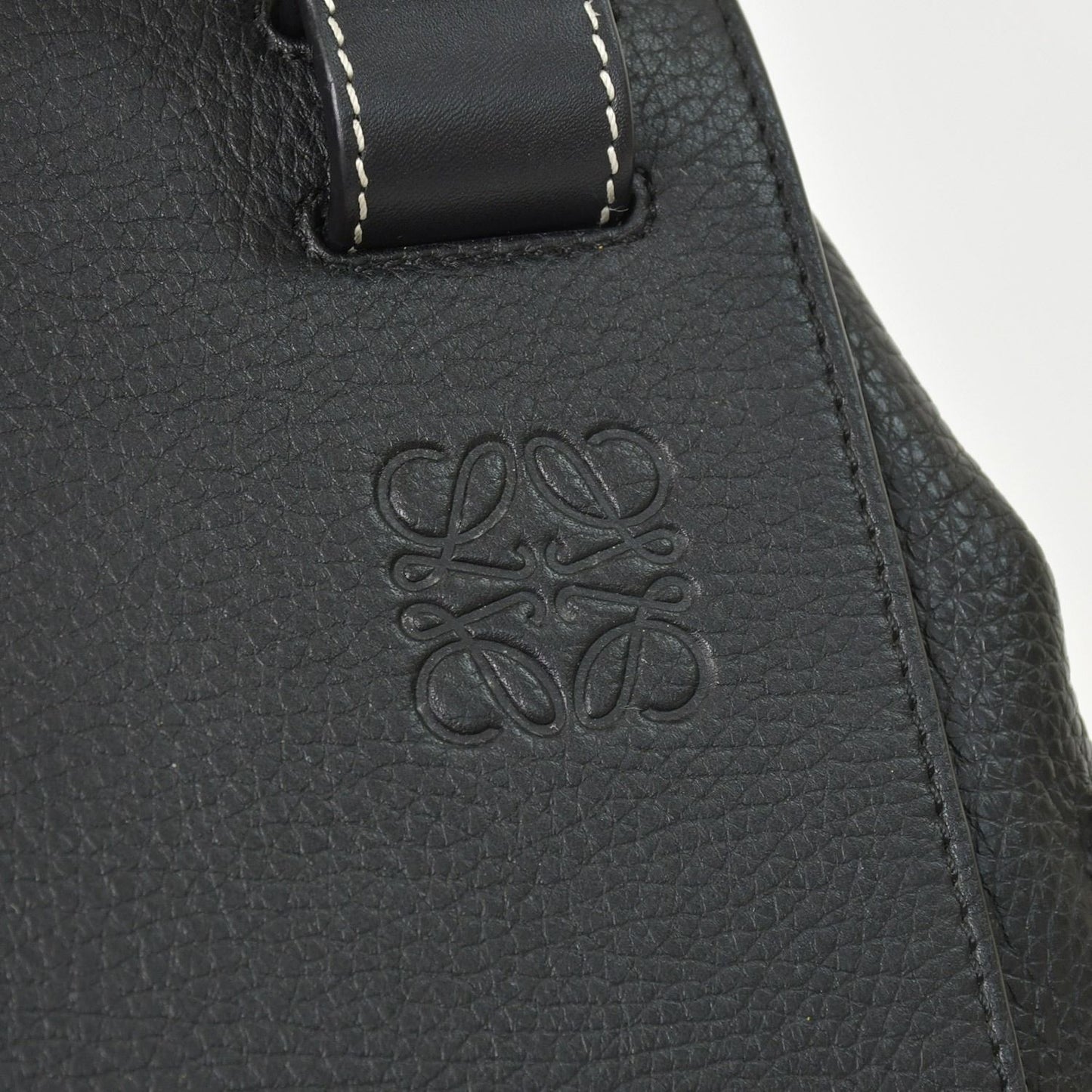 Loewe Hammock Large Shoulder Bag Leather Black Silver — view 3