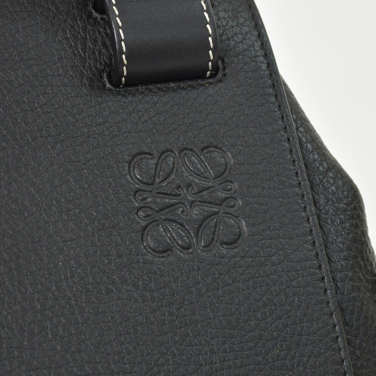 Loewe Hammock Large Shoulder Bag Leather Black Silver — view 3