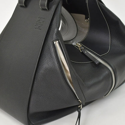 Loewe Hammock Large Shoulder Bag Leather Black Silver — view 4
