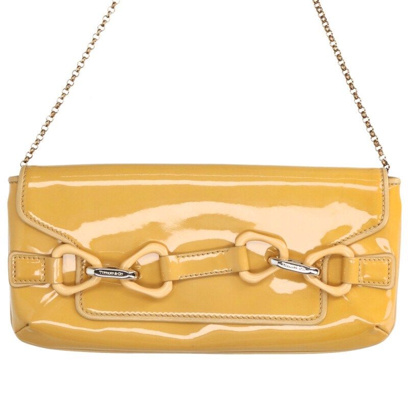 Tiffany & Co Patent Chain Shoulder Handbag