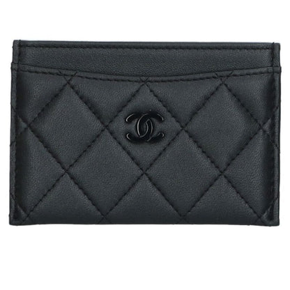 Chanel Quilted So Black Lambskin Card Case