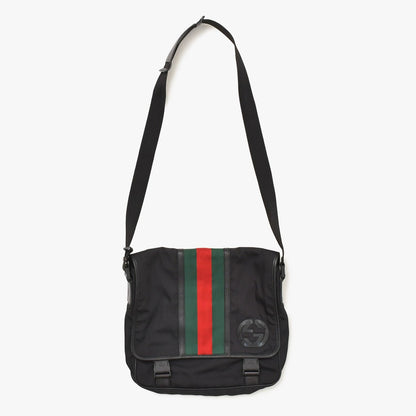 Gucci Guuci Shoulder Bag Sherry Line Black GG Logo — view 5
