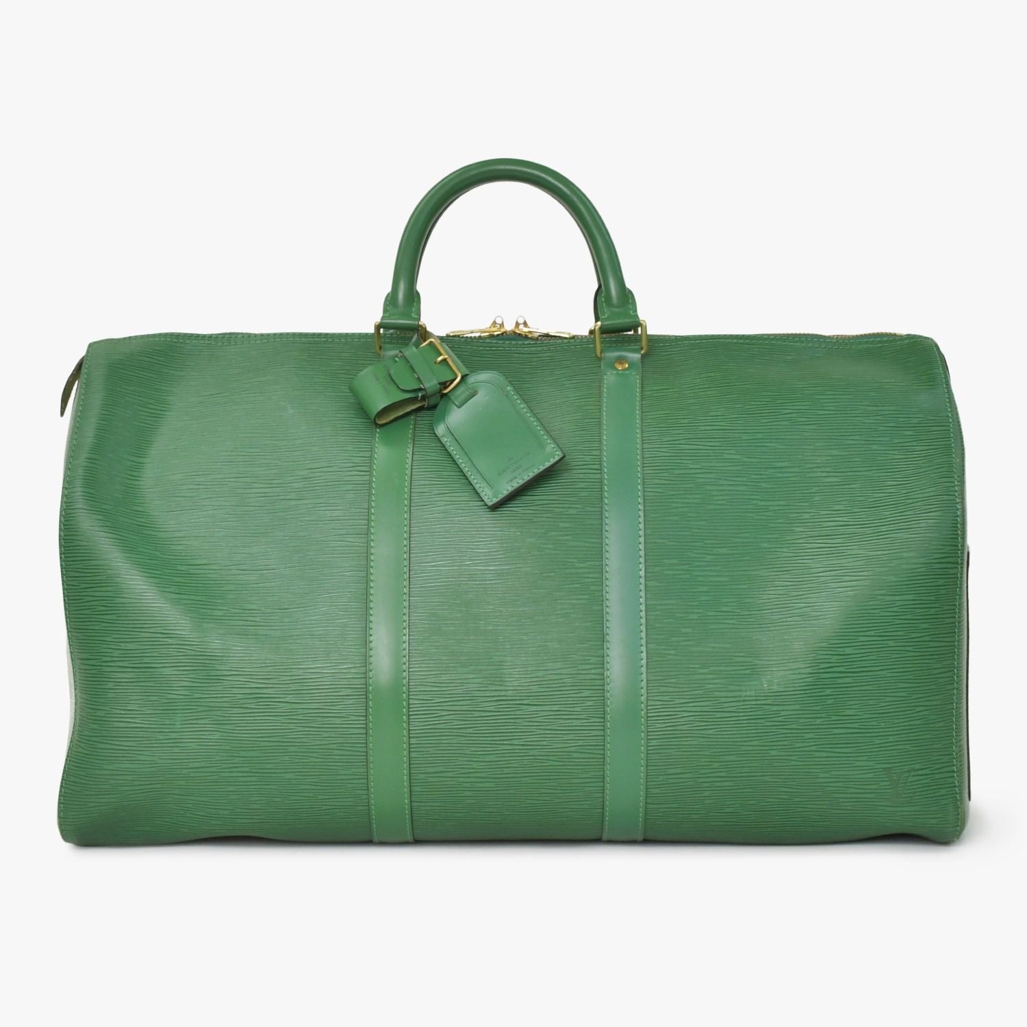 Louis Vuitton Keepall 50 Boston Bag Borneo Green Epi Leather Gold — view 3